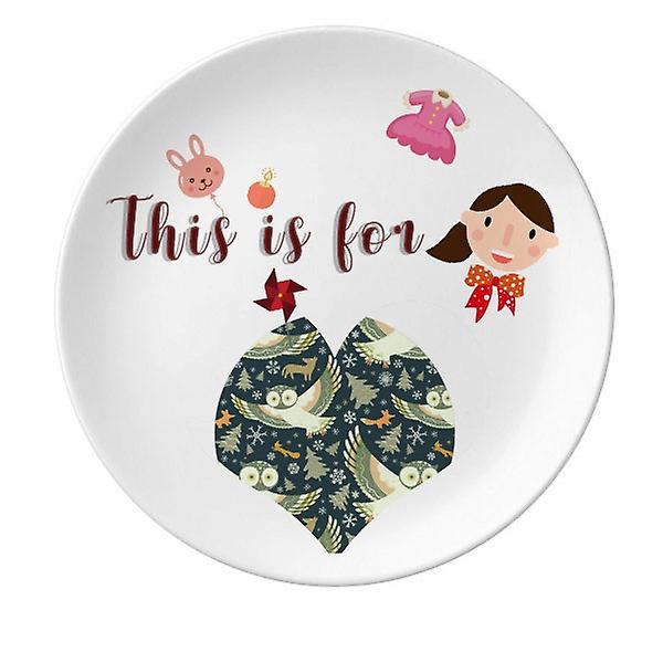 Lovely Birds Owls Dark Floral Patterns Decorative Porcelain 8 Inch Dinner Plate