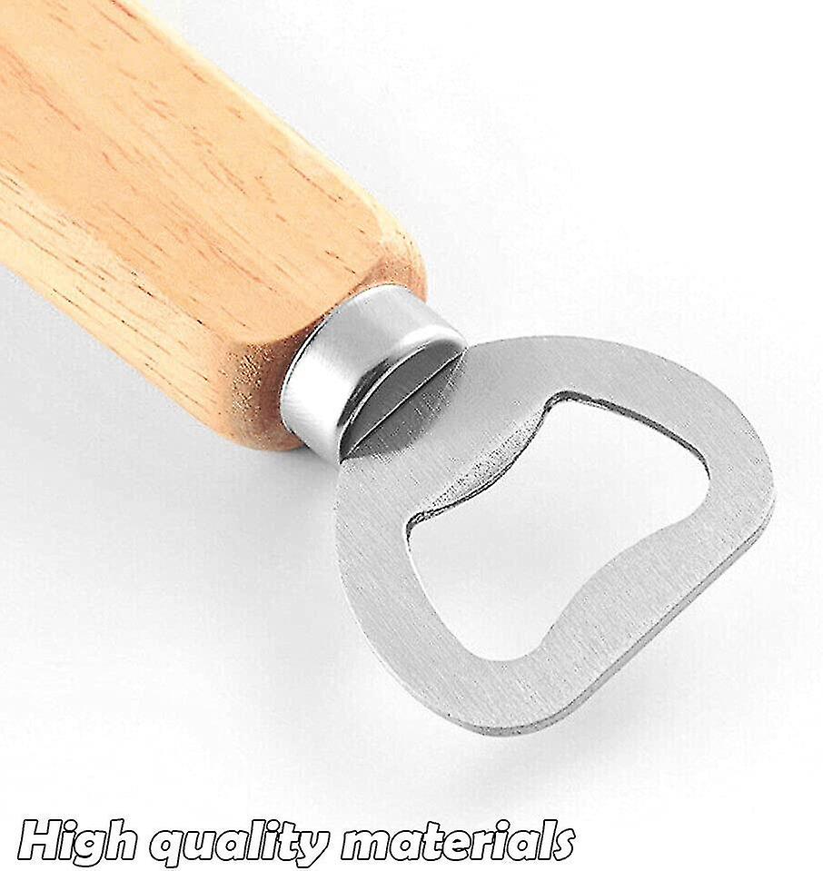 4 Pcs Heilwiy Wooden Handle Beer Bottle Opener Personalised Bottle Opener For Bottle Cap Gift