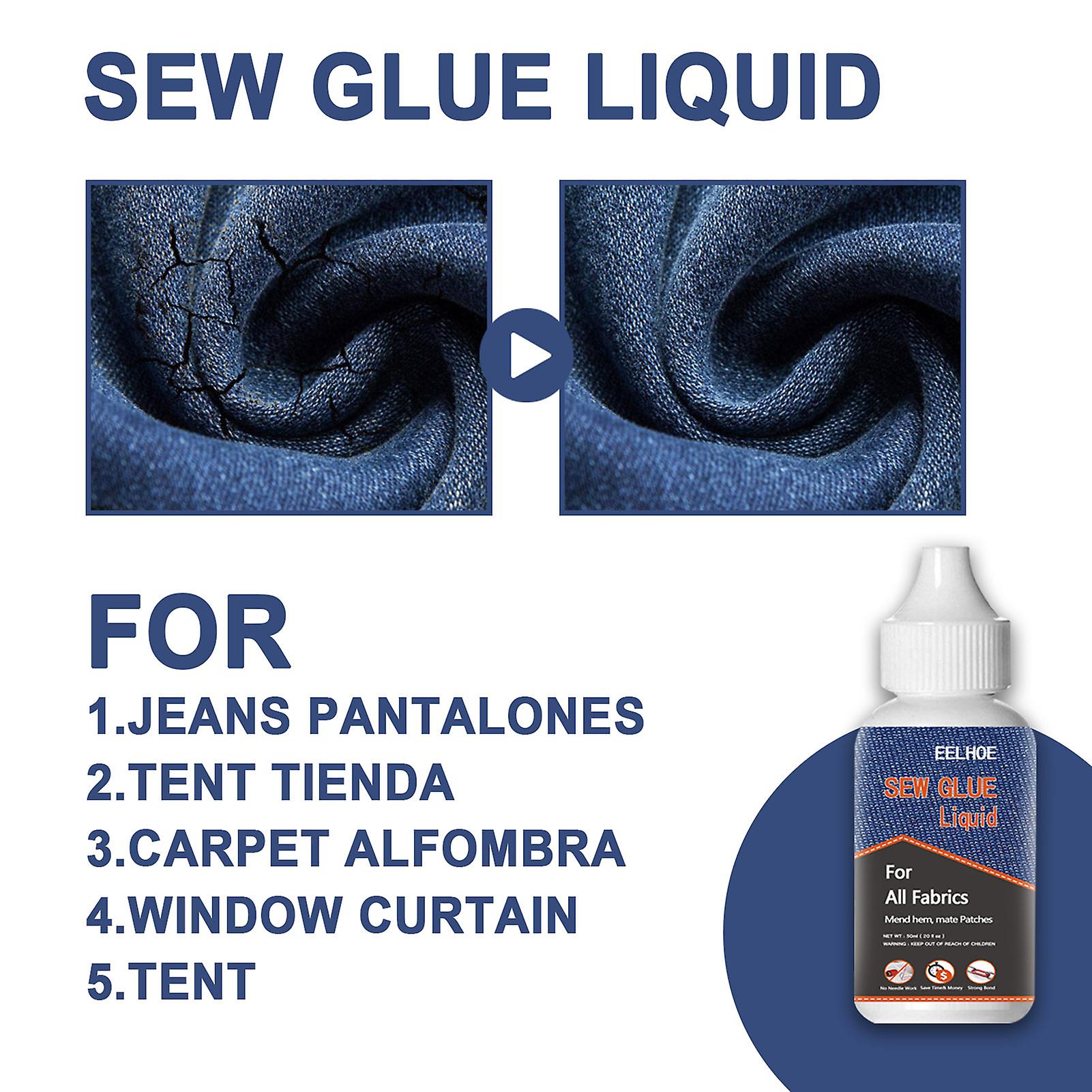 30ml 30ml Sew Glue Liquid Quick-drying Non-toxic Sewing Solution For Torn Fabric Sewing Supplies