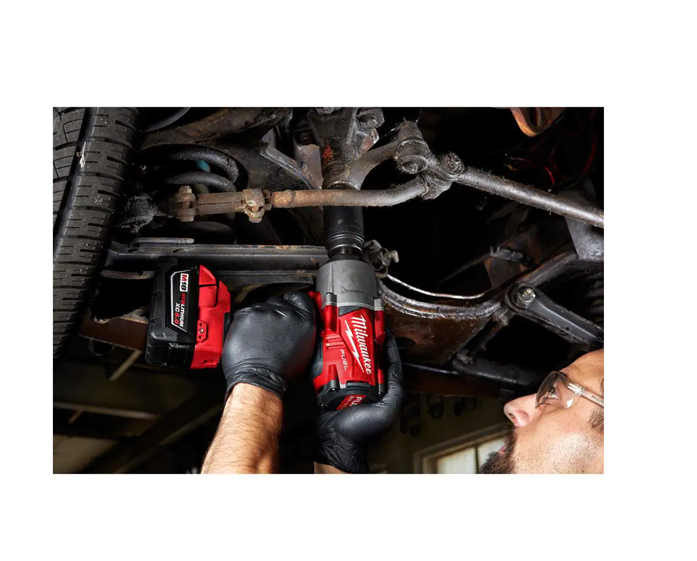 Milwaukee 2767-20-49-66-7022 M18 FUEL 18V Lithium-Ion Brushless Cordless 1/2 in. Impact Wrench with SAE Deep Well Impact Socket Set (9-Piece)