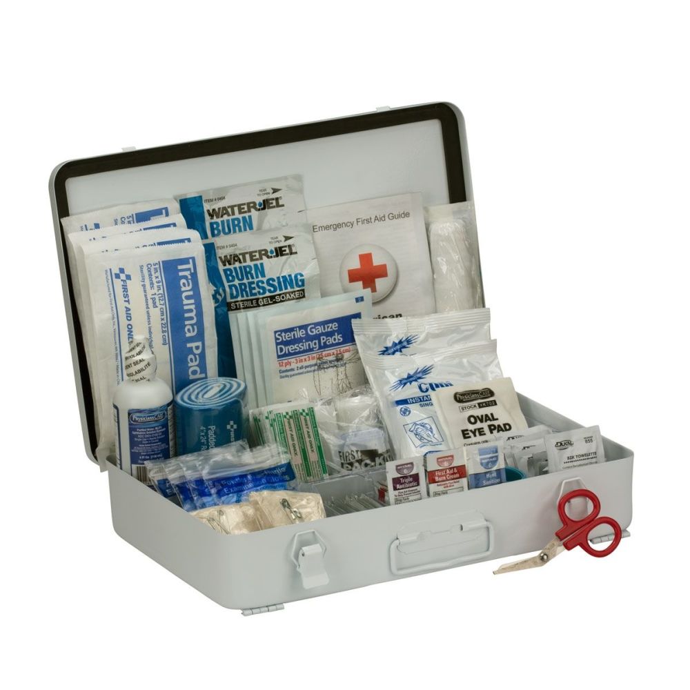 First Aid Only First Aid Kit 50 Person Bulk Metal Case ANSI A ;