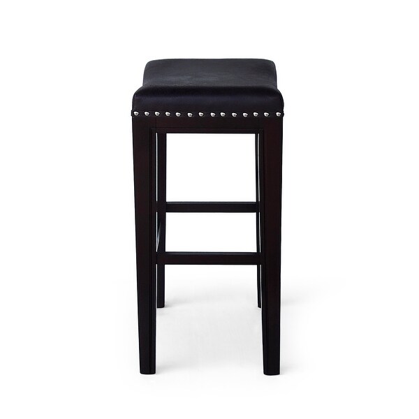 Tiffin Contemporary Studded Fabric Bar Stool (Set of 2) by Christopher Knight Home