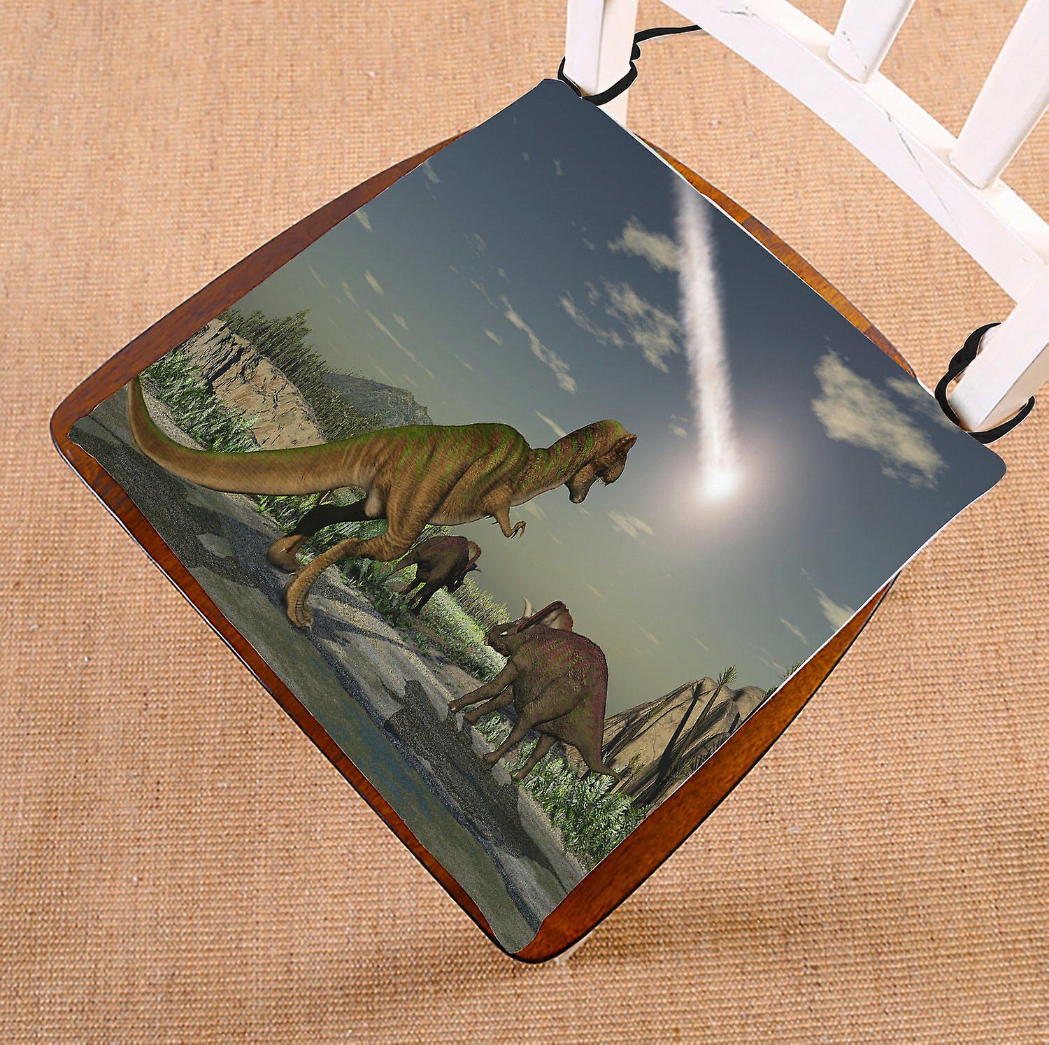 Dinosaur Chair Pad， Sunlight Sky Dinosaur Seat Cushion Chair Cushion Floor Cushion 45x45 Cm