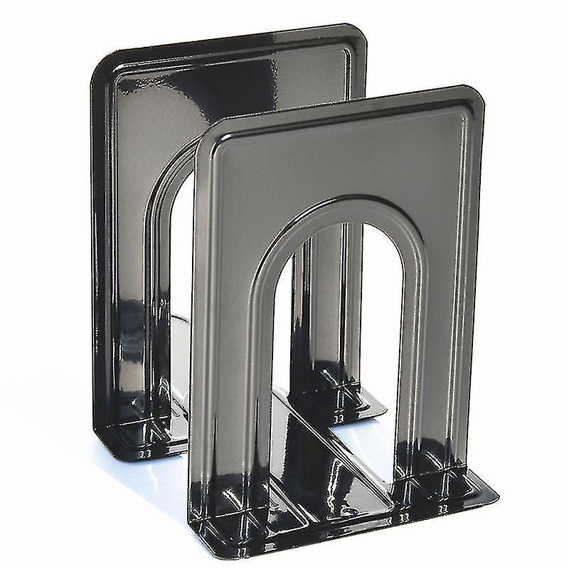 Bookends Pair Non-slip Heavy Metal Durable Sturdy Strong Books Organizer2pcsblack