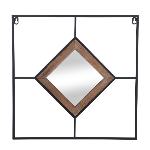 Jasper Diamond Tile Wall Mirror Black white Stylecraft