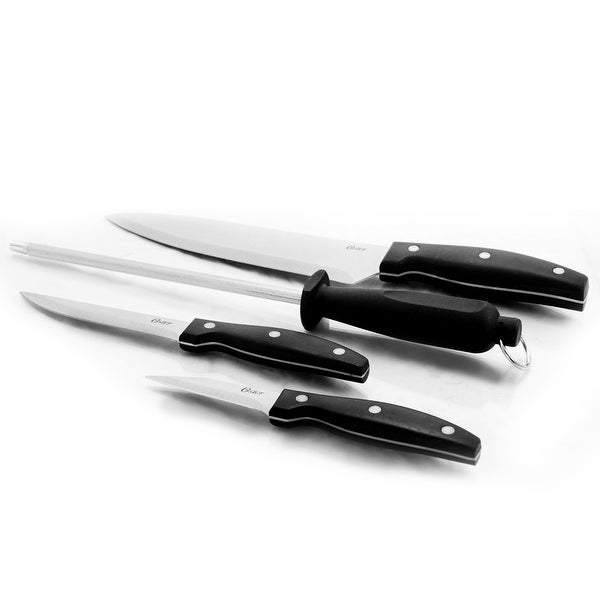 4 Piece Stainless Steel Cutlery Set in Black