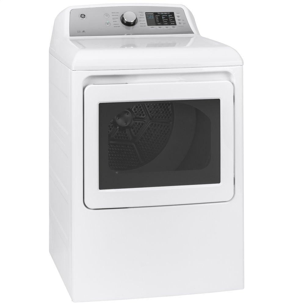 Ge Appliances GTD72EBSNWS Ge® 7.4 Cu. Ft. Capacity Aluminized Alloy Drum Electric Dryer With Sanitize Cycle And Sensor Dry