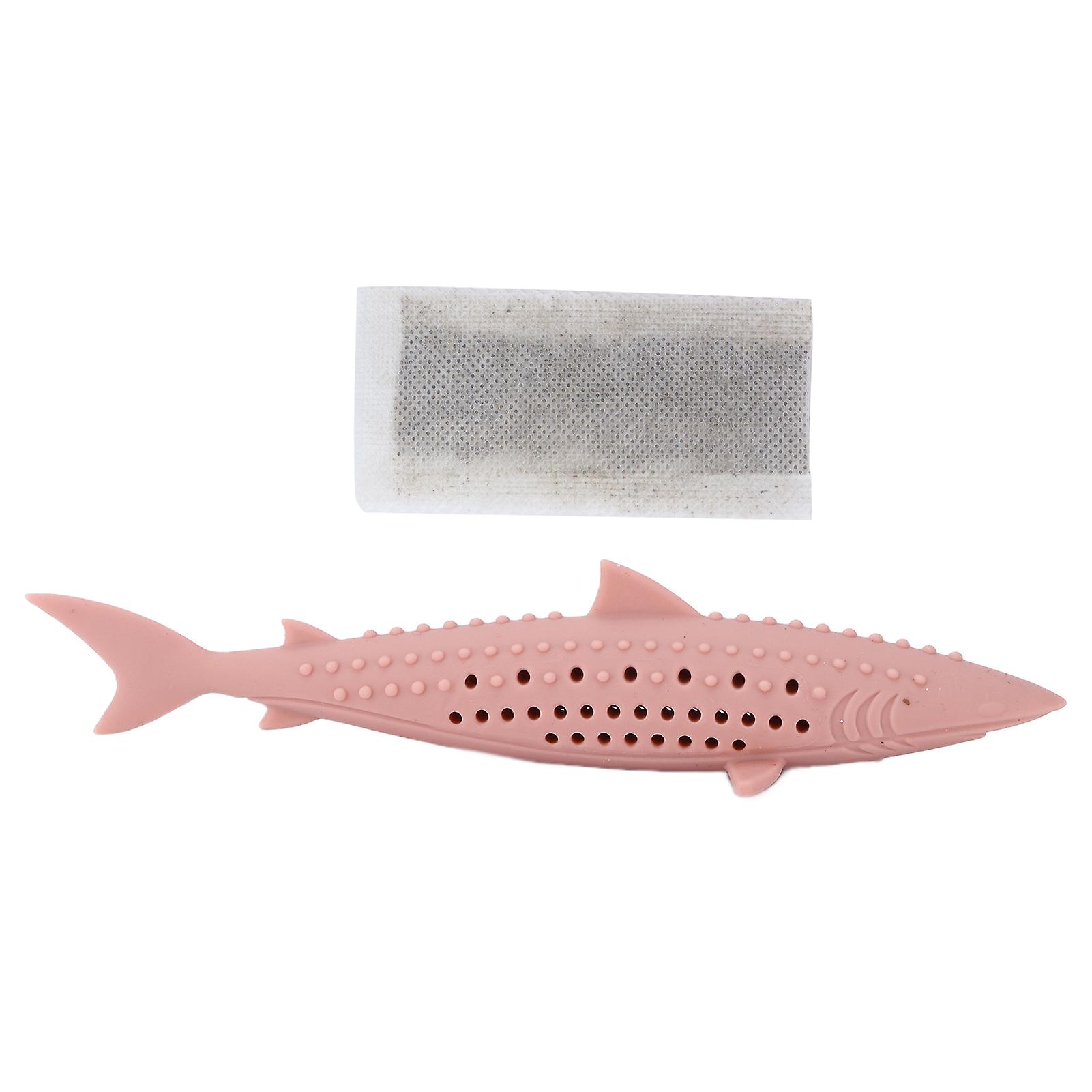 Cat Silicone Fish Toy Pet Cat Catnip Molar Teeth Cleaning Simulation Fish Shape Training Interactive Toy