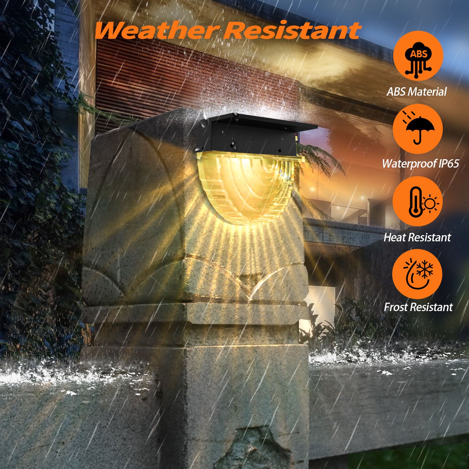 Solar Deck Lights, Solar Outdoor Waterproof Fence Light, Tanbaby Solar Fence Lights with 1000mAh Battery, Wireless IP 65 Outdoor Waterproof, for Yard, Garage, Deck, Fence (6 Pack & 4 Working Mode)