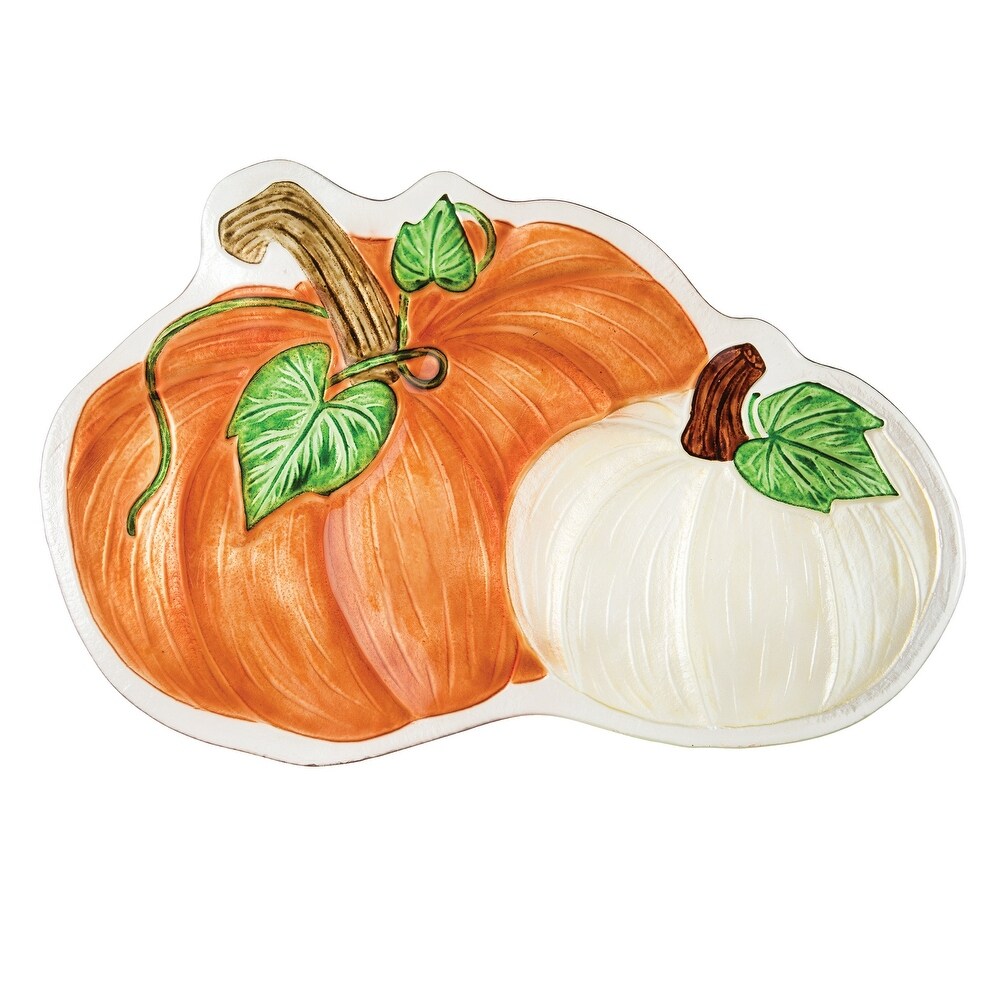 Pumpkin Slumped Glass Plate