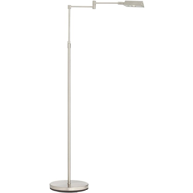 Tall Brushed Nickel Led Adjustable Swing Arm For Living Room Reading Bedroom Offic