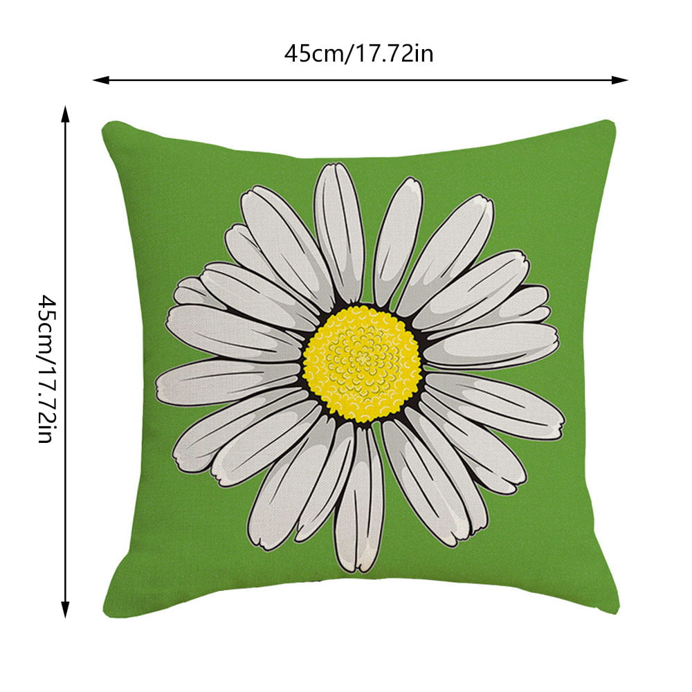 Fyeme Set of 4 Decorative Cushion Covers Throw Pillow Cover 45*45CM Linen Waterproof Pillow Covers for Outdoor Patio Living Room Sofa Farmhouse Decor