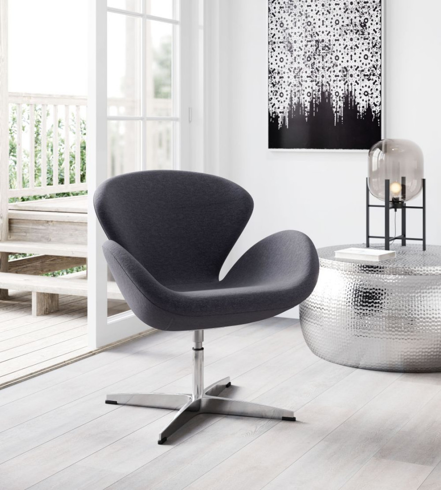 Pori Occasional Chair Gray   Midcentury   Armchairs And Accent Chairs   by GwG Outlet  Houzz