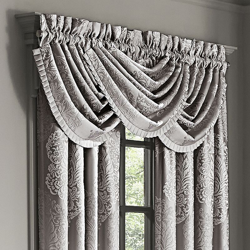 Five Queens Court Lambert Silver Window Waterfall Valance