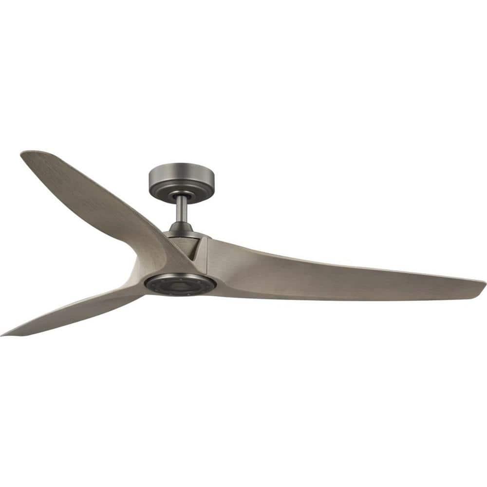 Progress Lighting Manvel Collection 60 in 5Blade Antique Wood DC Motor Transitional Ceiling Fan