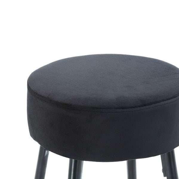 30.11 in. Metal Frame Bar Stool with Velvet Seat