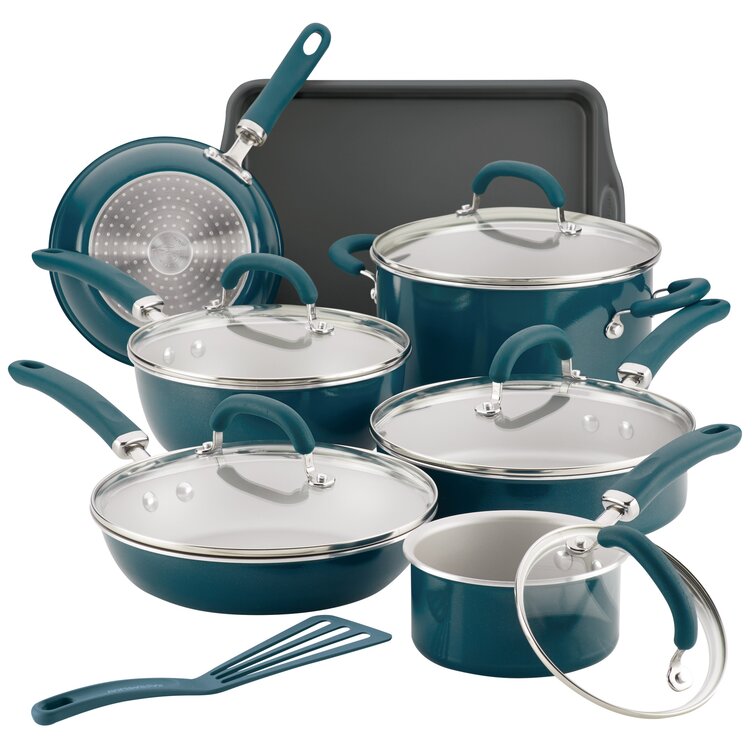 Rachael Ray Create Delicious Aluminum Nonstick Cookware Set, 13-Piece