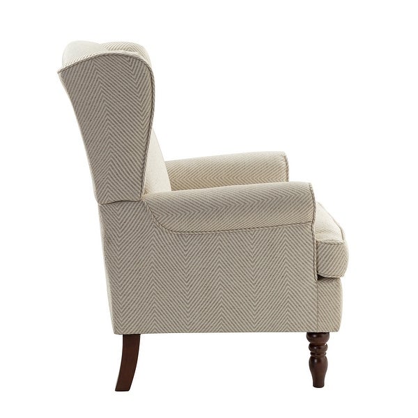 Epimethis Traditional Fabric Accent Armchair with Turned Legs Set of 2 by HULALA HOME