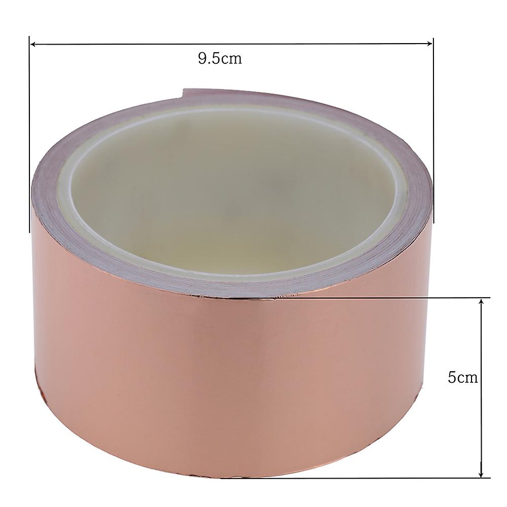 50mm * 10m One Side Copper Foil Tape Emi Shielding Single Conductive Adhesive For Guitar