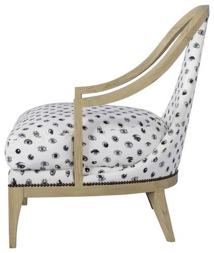 Lynette Chair Reagan Eyes   Transitional   Armchairs And Accent Chairs   by Peachtree Fine Furniture  Houzz