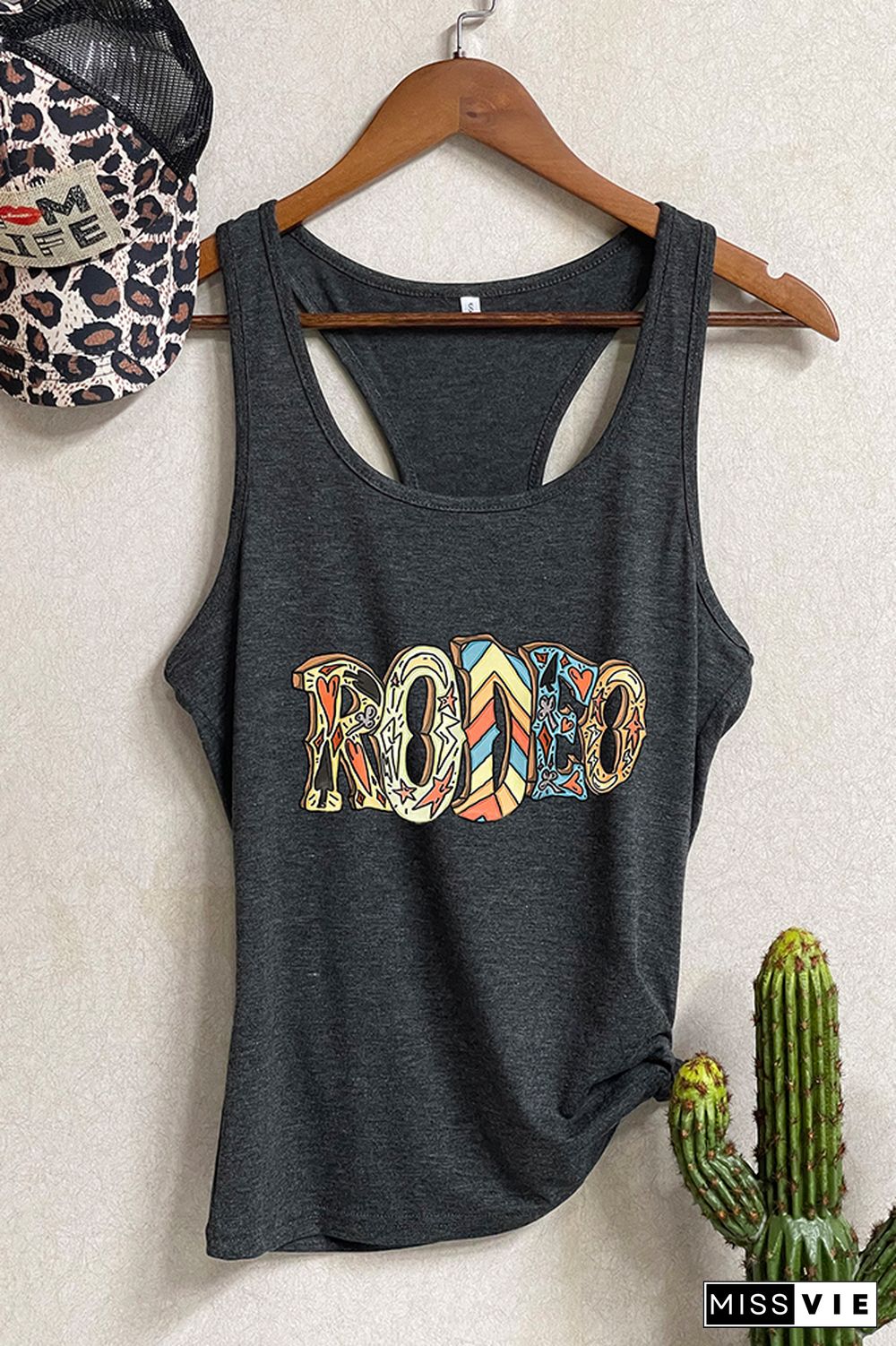 RODEO Printed Sleeveless Tank Top Wholesale