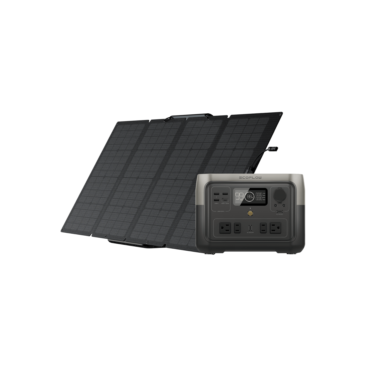 EcoFlow RIVER 2 Max + 160W Portable Solar Panel