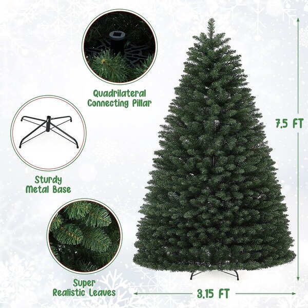 7.5 FT Artificial Foldable Retractable Holiday Christmas Tree