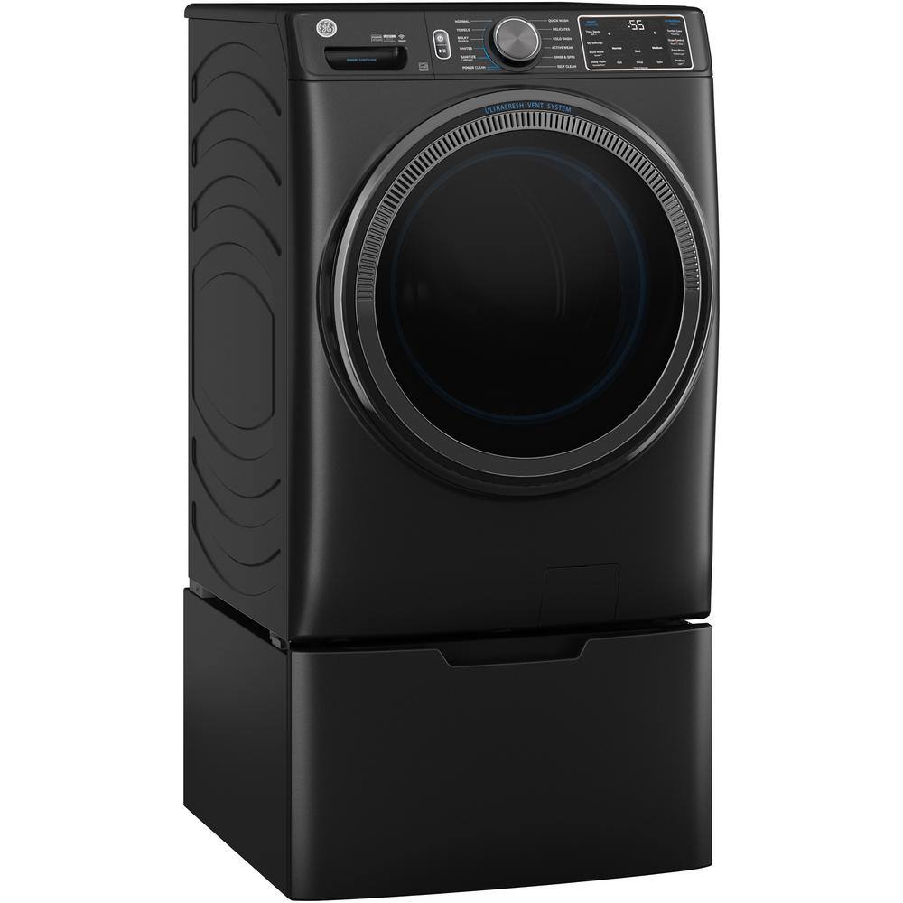 GE 5.0 cu.ft. Smart Front Load Washer in Carbon Graphite with Steam UltraFresh Vent System and Microban Technology GFW655SPVDS