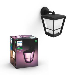 Philips Hue Econic Outdoor Smart Color Changing Wall Down Lantern with Integrated LED (1-Pack) 1744030V7