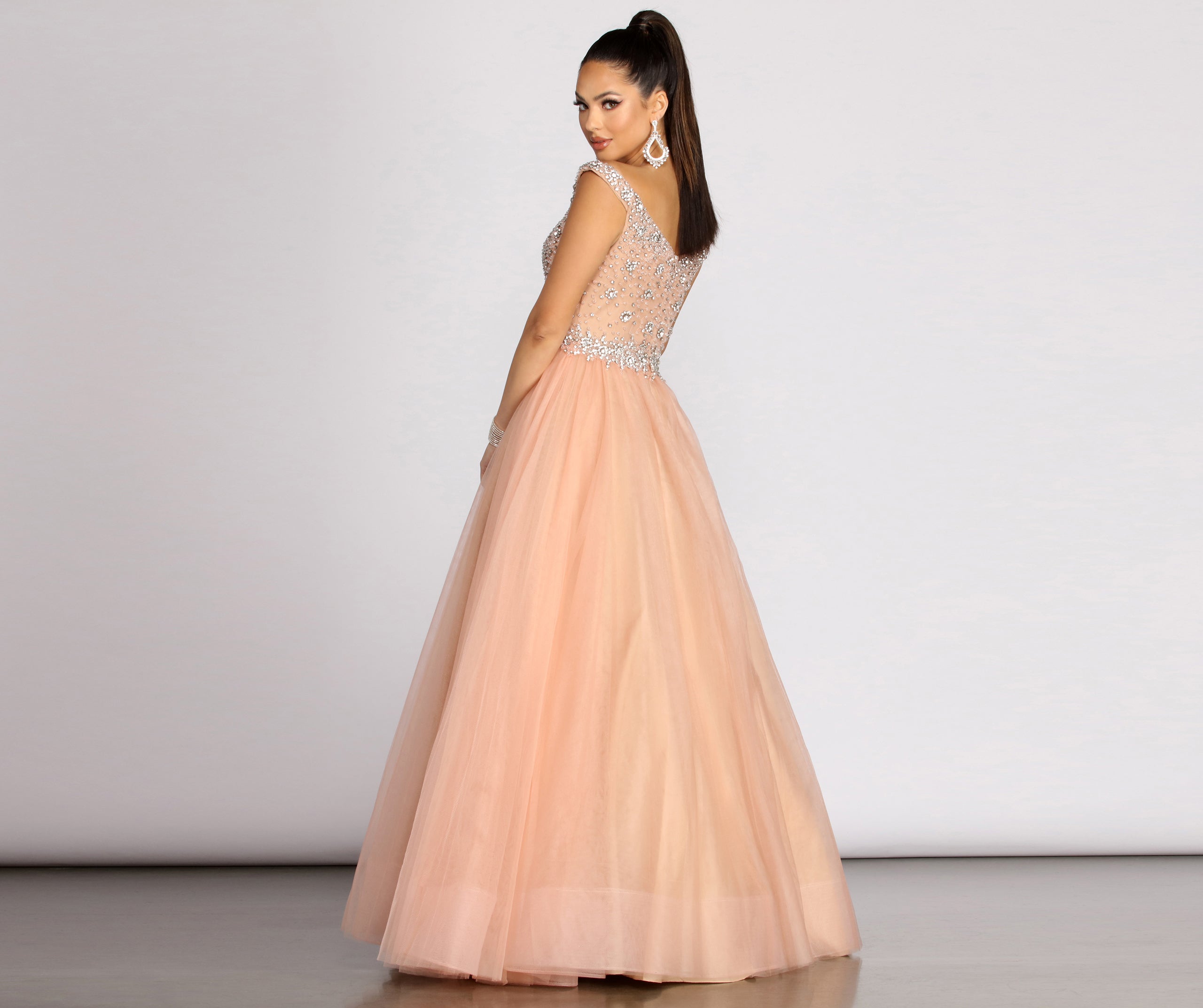 Demi Beaded Tulle Ball Gown