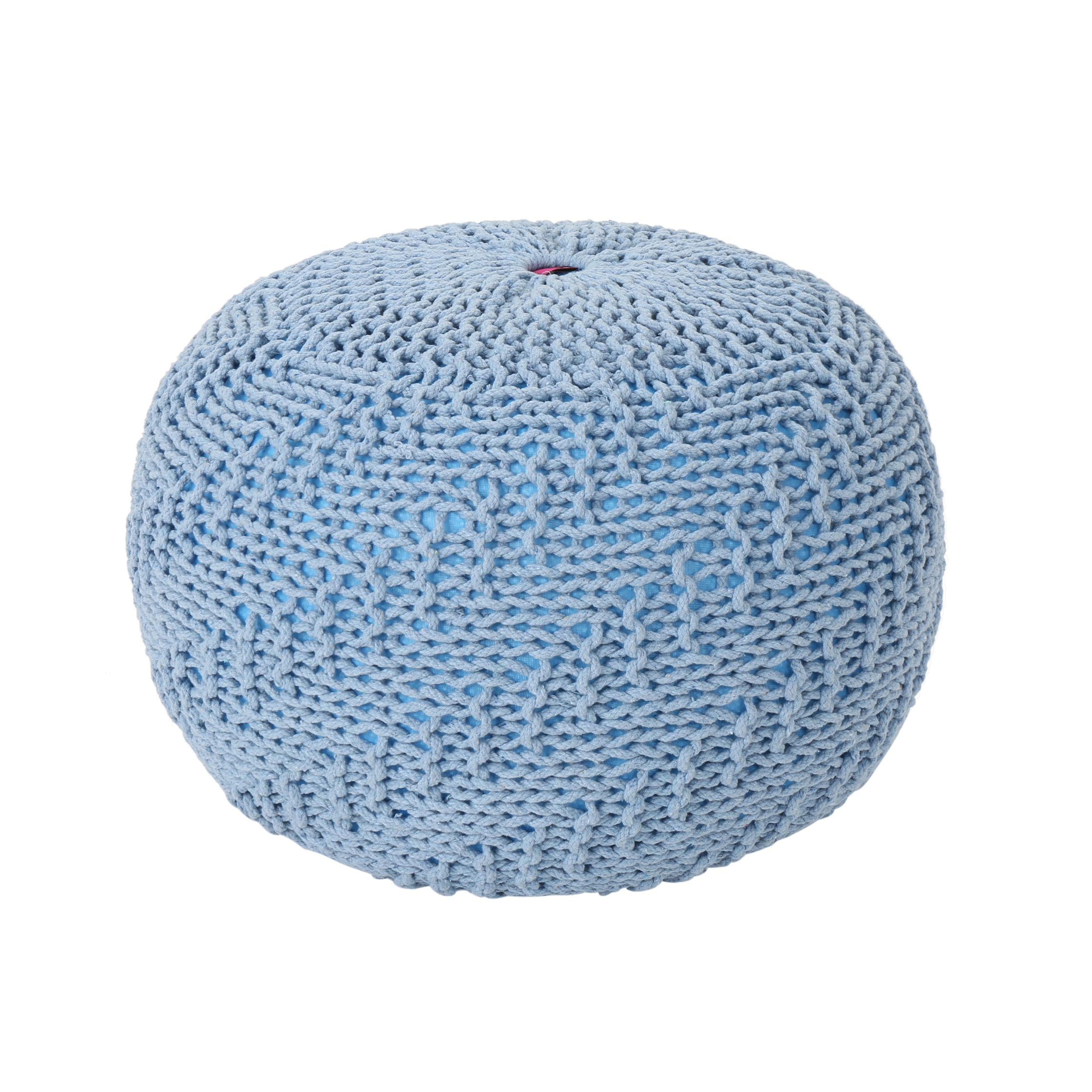 Beryl Knitted Cotton Pouf