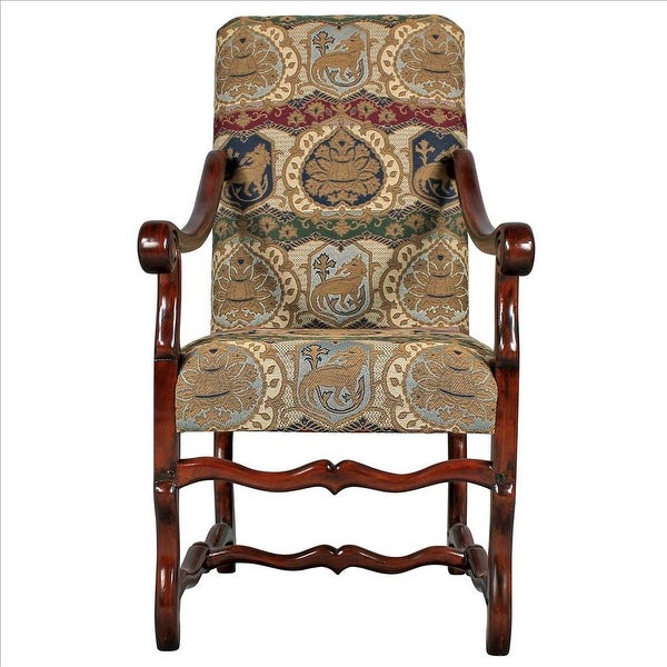 Design Toscano Chateau DuMonde Coat of Arms Dining Arm Chair