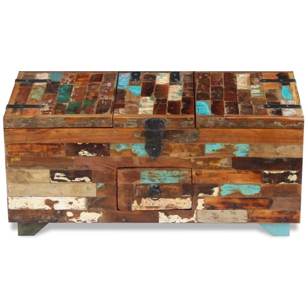 vidaXL Coffee Table Box Chest Solid Reclaimed Wood 31.5