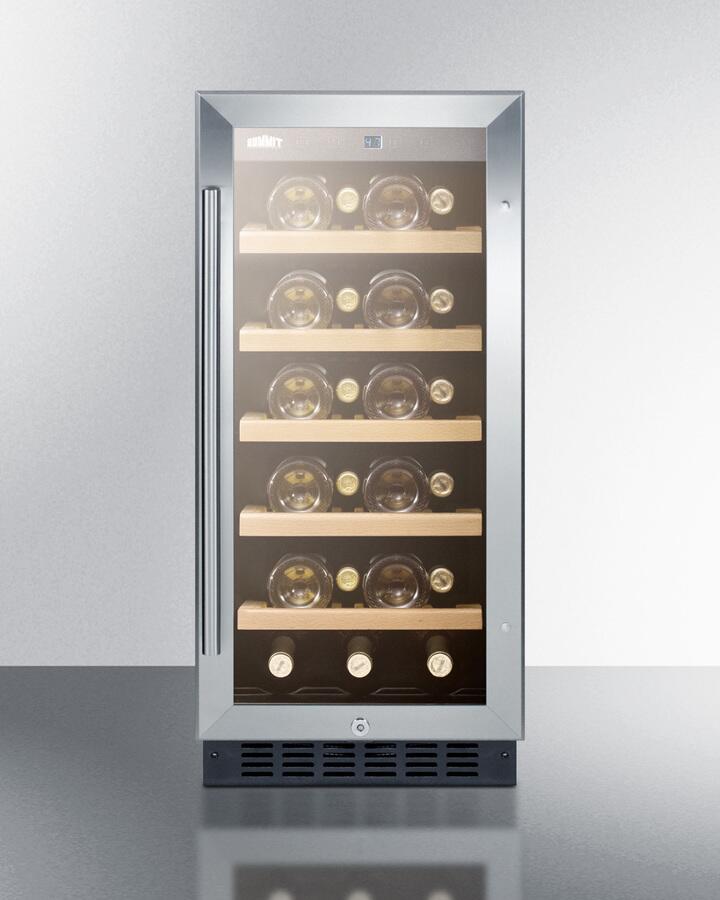 Summit ALWC15 15 Inch Stainless Steel Wine Cooler