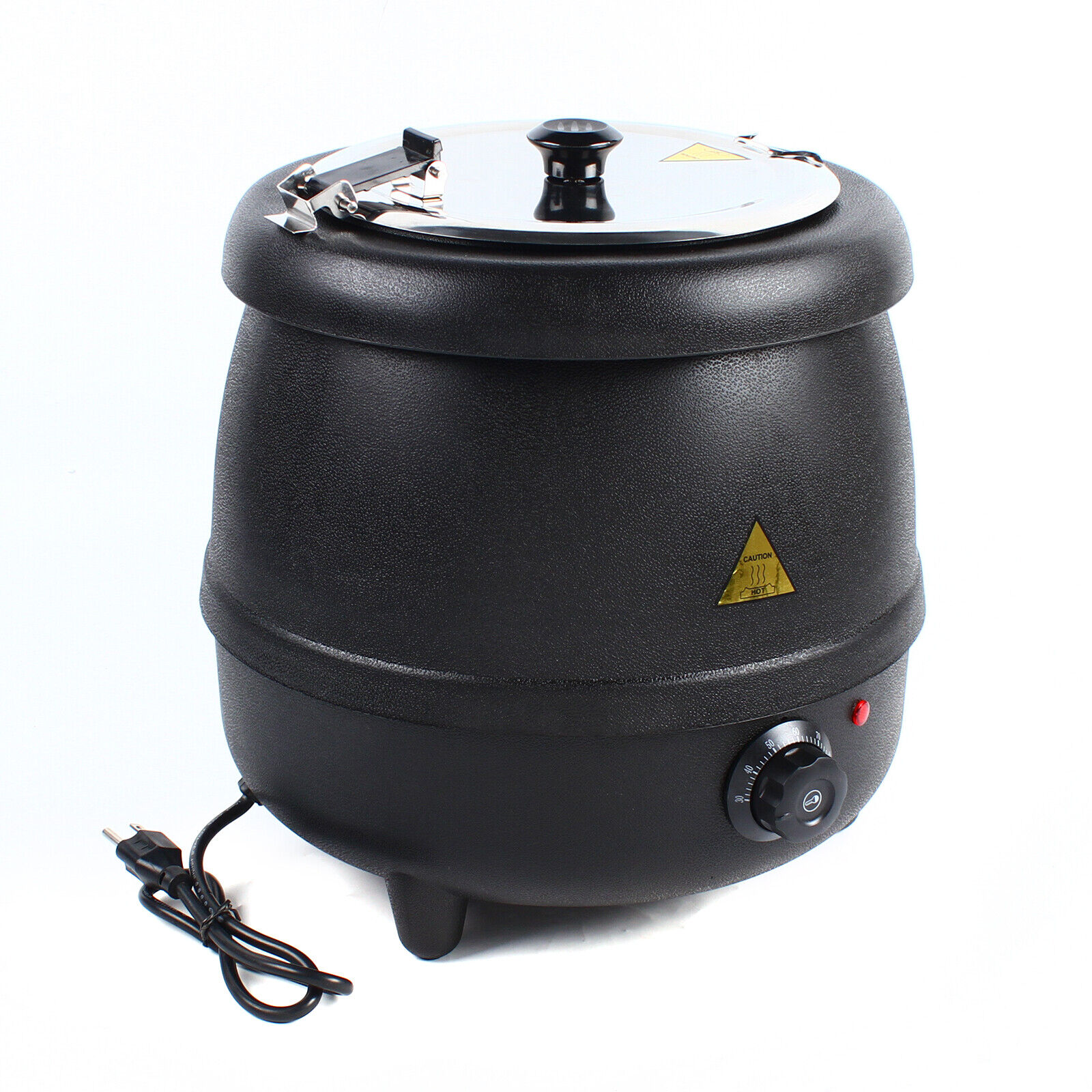 CNCEST Electric Soup Kettle Warmer Stainless Steel Cafeteria Stock Pot Food Boiler 110V