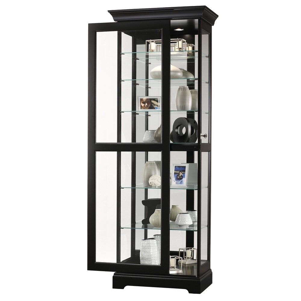 Howard Miller Martindale III Black 7 shelf Curio Cabinet