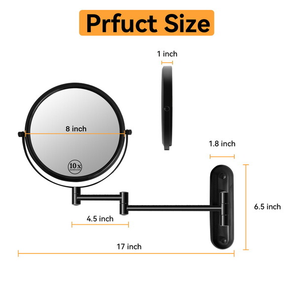 8 inch Wall Mounted Makeup Vanity Mirror  Double S...