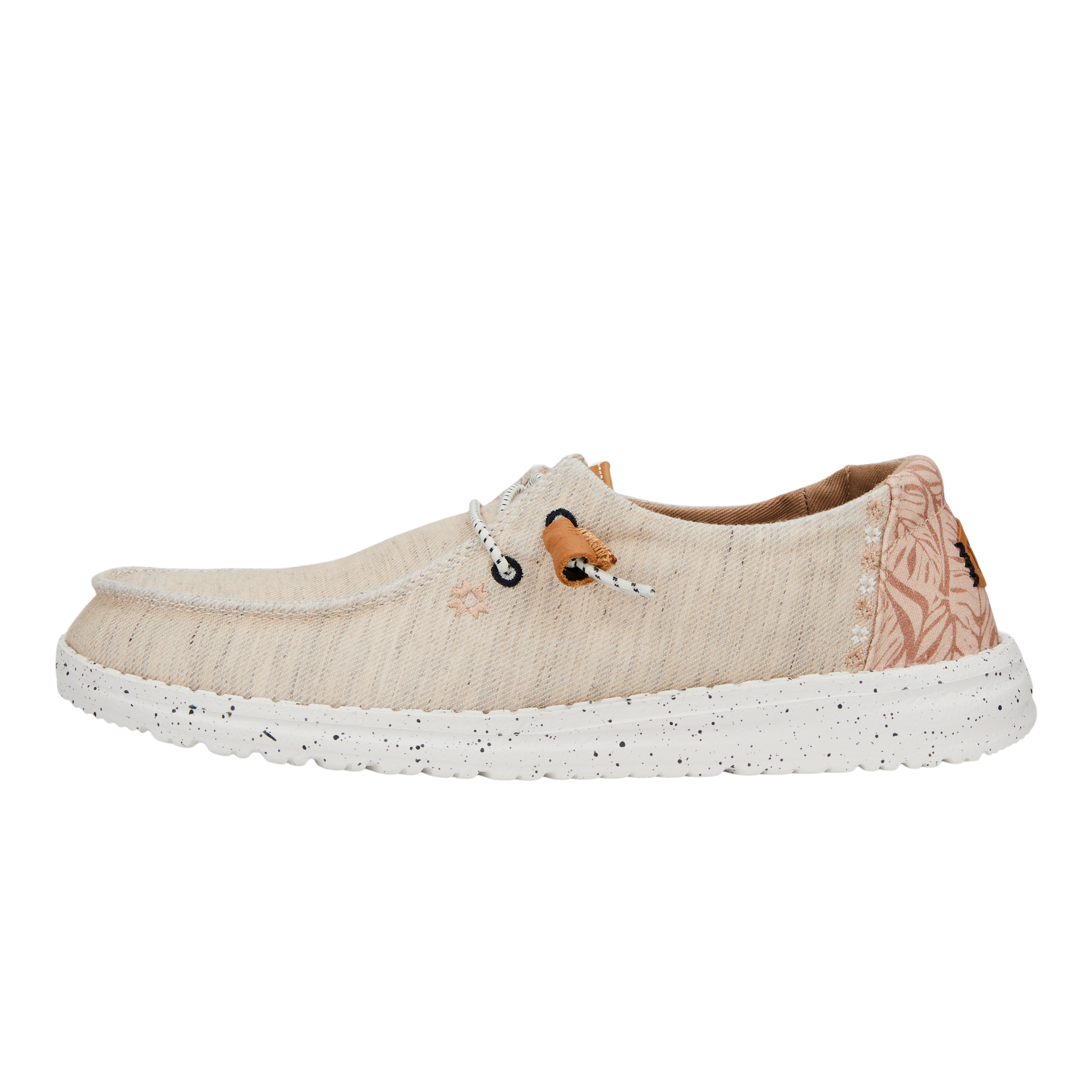 Wendy Heathered Slub Tropical - White