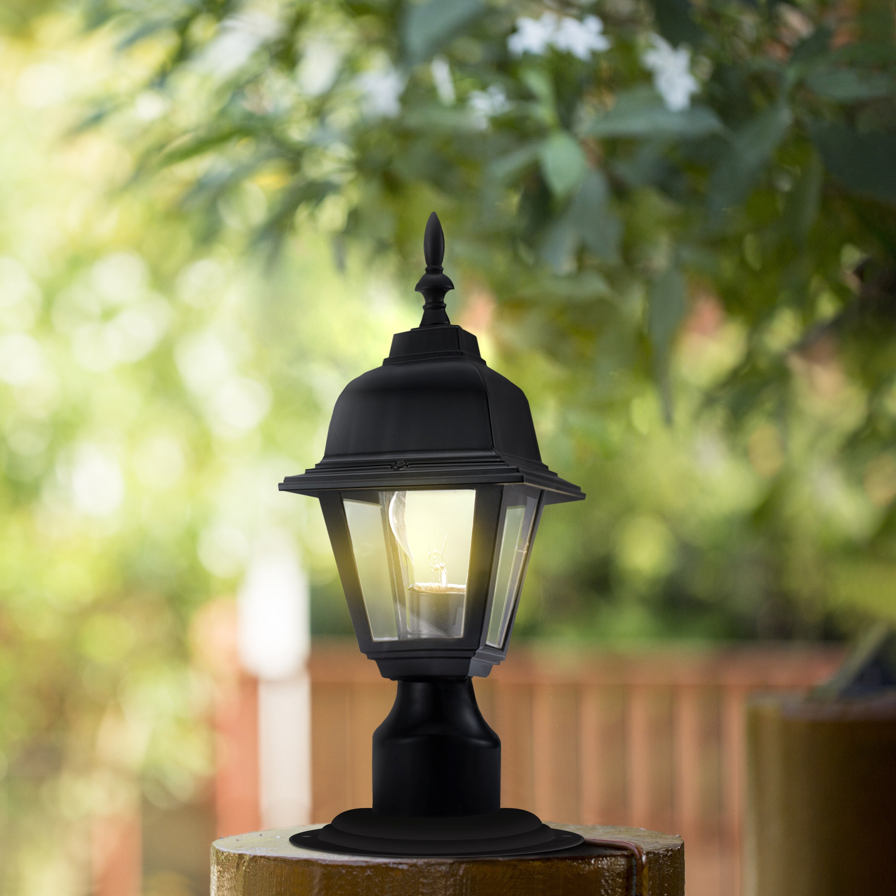 Design House Maple Street Outdoor Post Top Light in Black