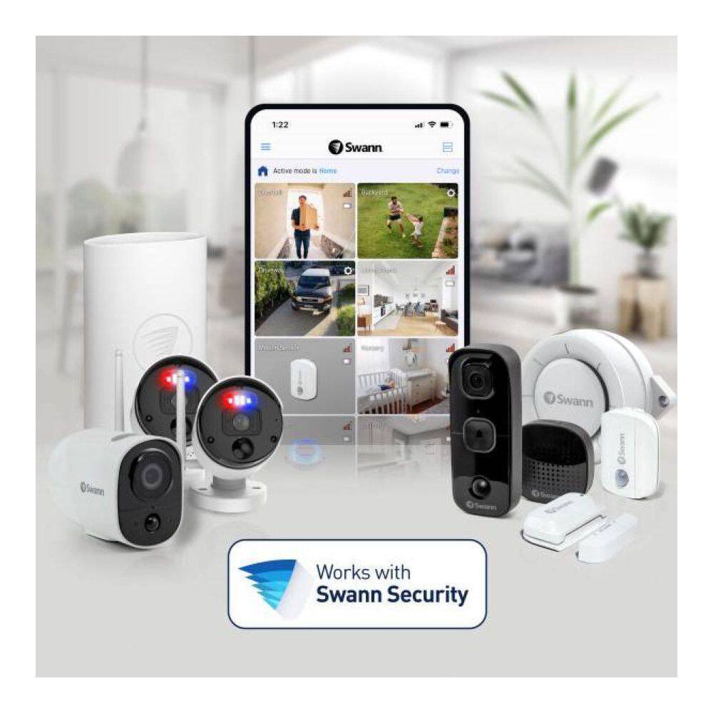 Swann Fortify Wired 1080p Wi-Fi IndoorOutdoor Smart Home Security Cameras (4-Pack) SWIFIFOURTIFY4