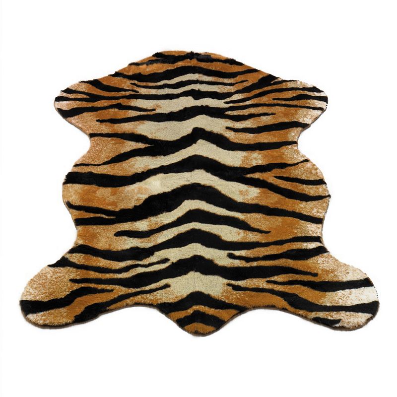 Walk on Me Faux Fur Super Soft Tiger Area Rug Made in France