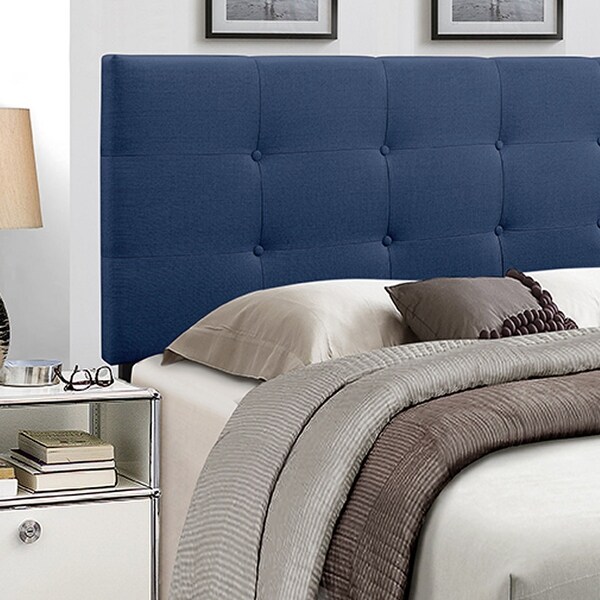 Mid-Rise Fabric Upholstered Panel Headboard - - 36288418