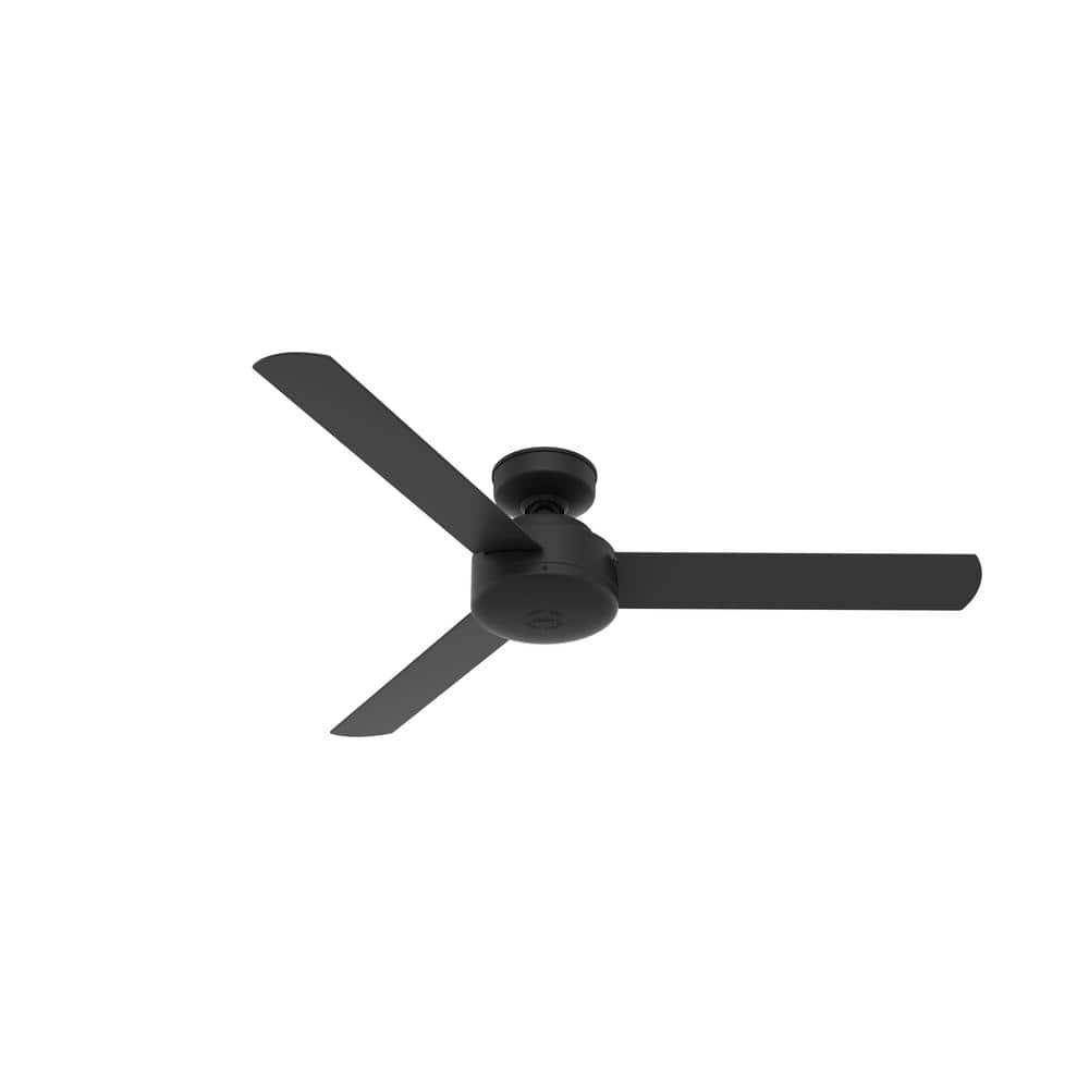 Hunter Presto 52 in Indoor Matte Black Ceiling Fan with Wall Control