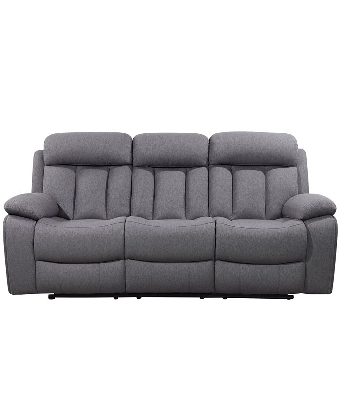 Abbyson Living Fletcher 81.4 Stain-Resistant Polyester Reclining Sofa