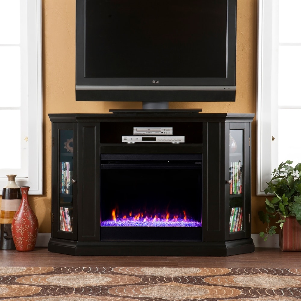 SEI Furniture Cabot Cherry Convertible Color Changing Fireplace