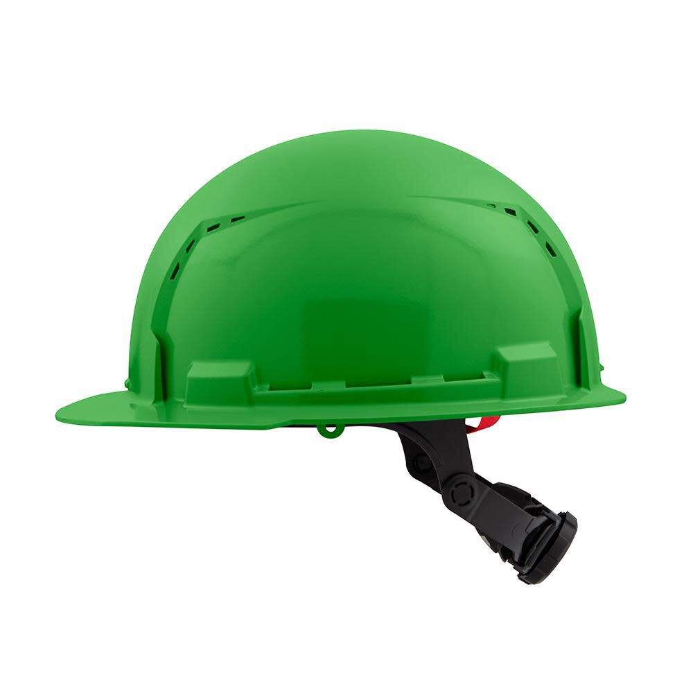 Milwaukee Green Front Brim Vented Hard Hat with 6pt Ratcheting Suspension Type 1 Class C 48-73-1226 from Milwaukee