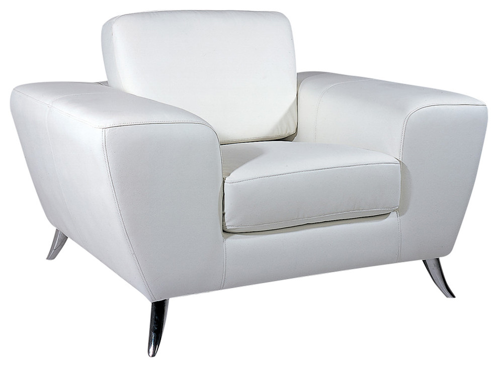 Julie Leather Match Chair   Contemporary   Armchairs And Accent Chairs   by BH Design  Houzz