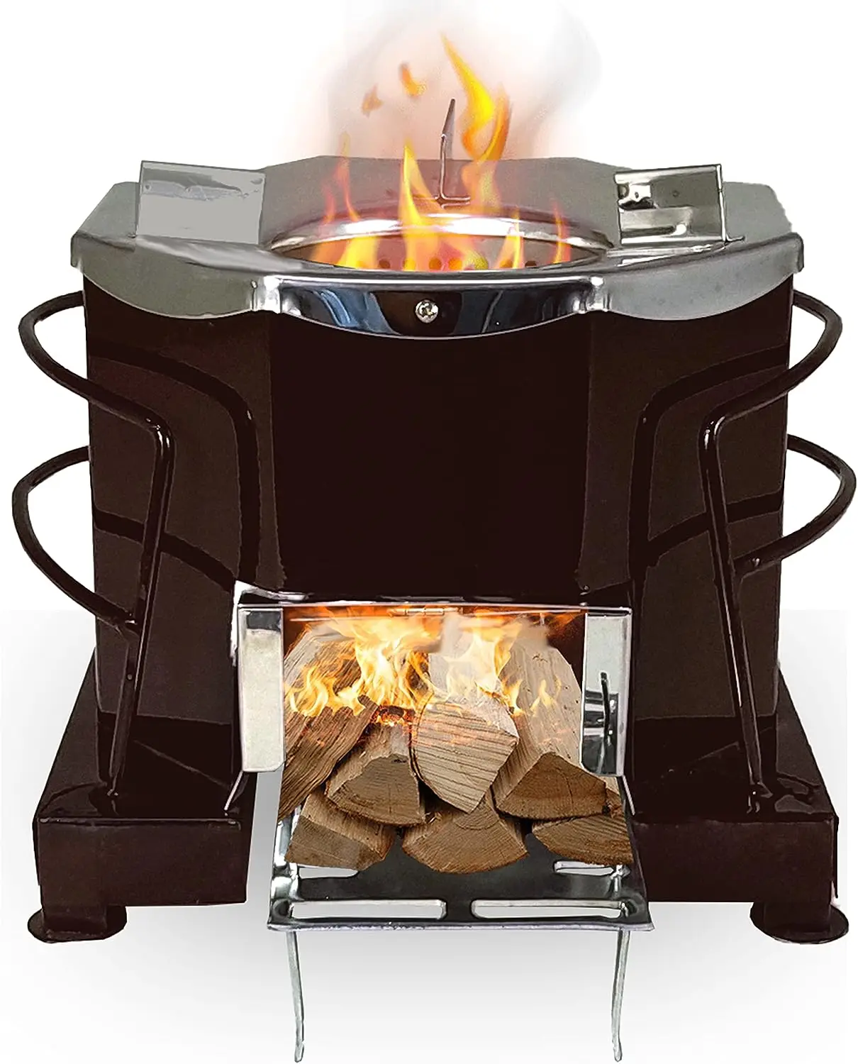 Portable Wood Pellet Rocket Stove For Camping With Smokeless