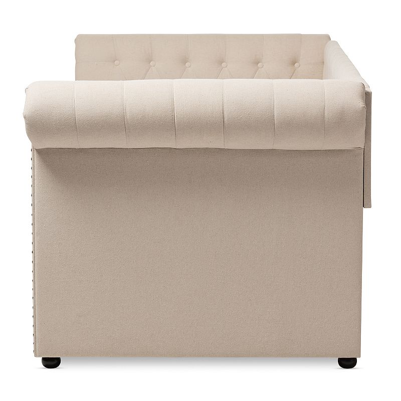 Baxton Studio Mabelle Upholstered Daybed and Trundle