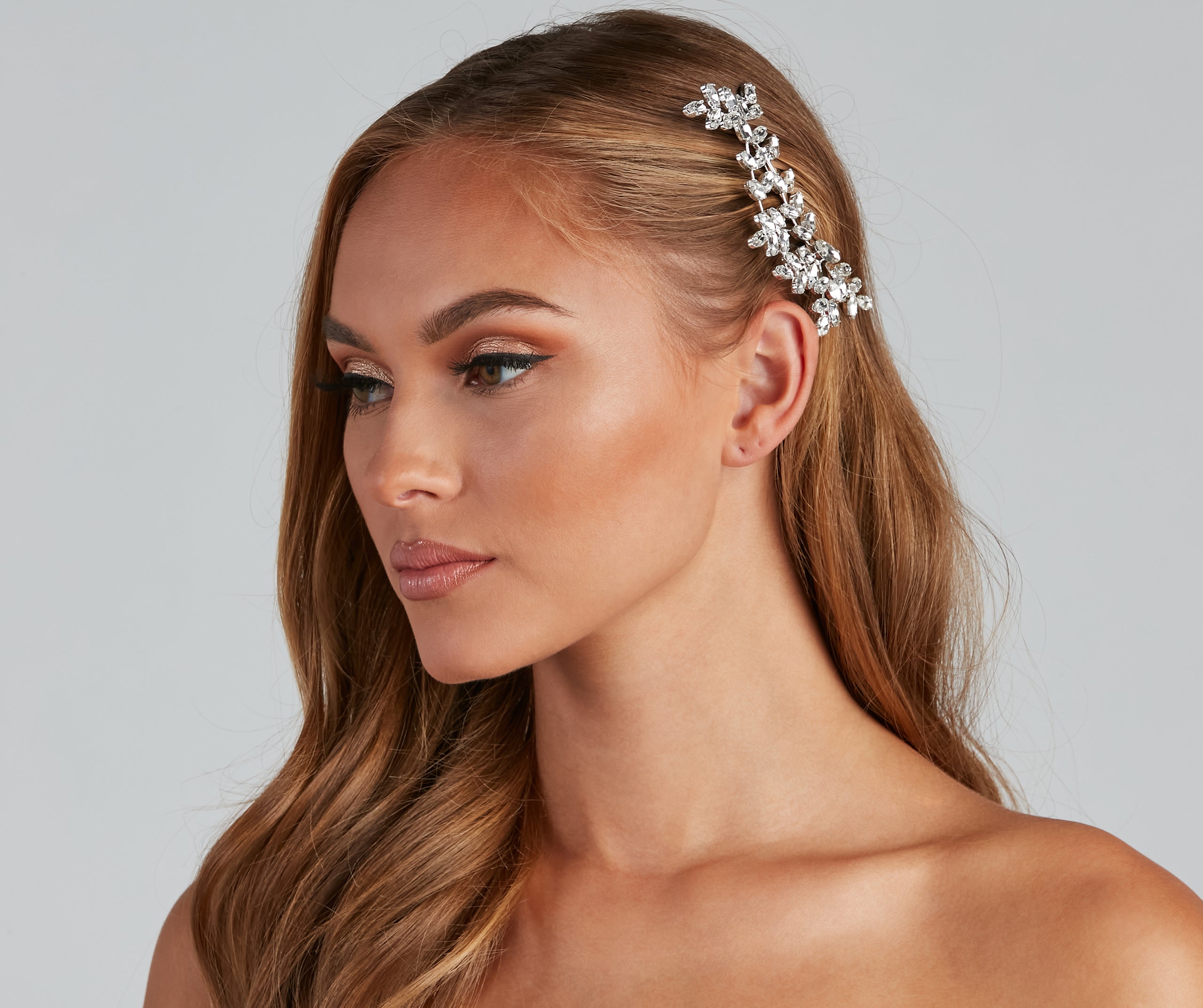 Dreamy Rhinestone Leaf Hair Comb